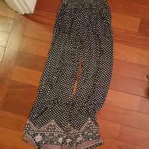 Patterned wide leg pants (with pockets)